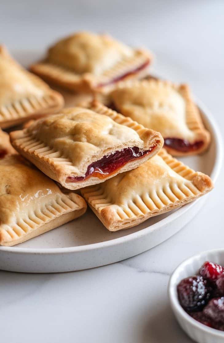 Sourdough pop tarts served on a ceramic plate